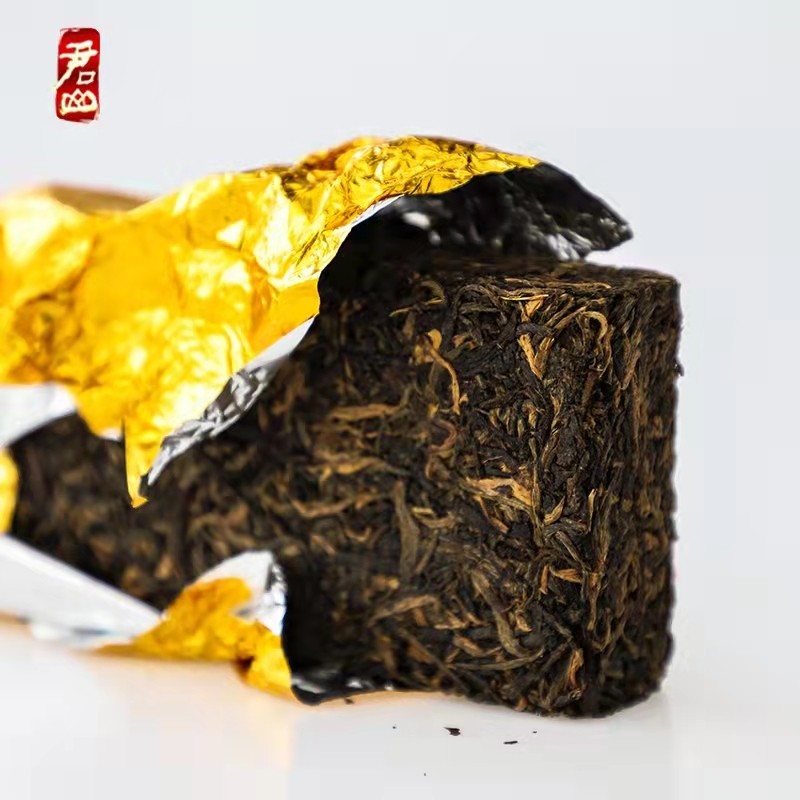 湖南特產(chǎn)茶葉岳陽黃茶君山牌緊壓型黃金磚禮,盒400g